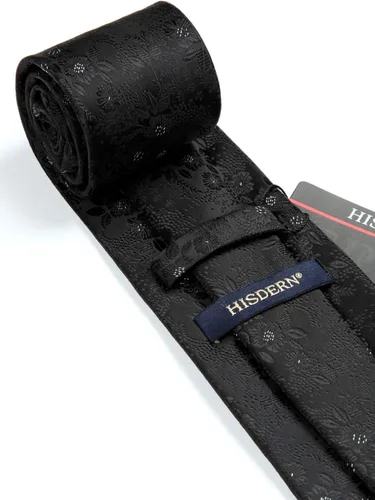 Miniatura 208 de Corbatas florales tejidas clásicas para hombre, corbata cuadrada de bolsillo, corbatas formales para hombres, boda con pañuelo