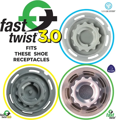 Softspikes Silver Tornado Fast Twist 3.0 - Estacas de golf - Blanco transparente - 18 unidades - También se adapta a los sistemas de tacos Tri-Lok,
