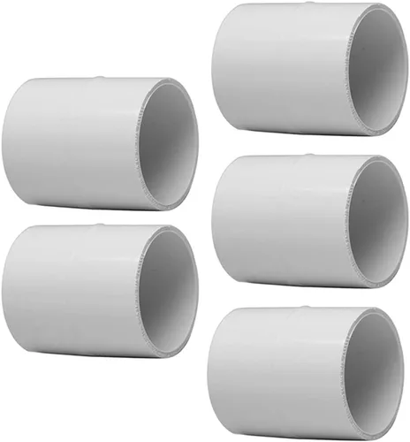 Miniatura 4 de 10 unids 3/4 "PVC tubería de montaje de acoplamiento conector adaptador deslizante (zócalo x zócalo) horario 40 color blanco