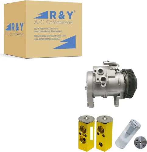 RYC - Kit de compresor de aire acondicionado automotriz KT BH92 (solo compatible con vehículos con aire acondicionado trasero, compatible con Dodge