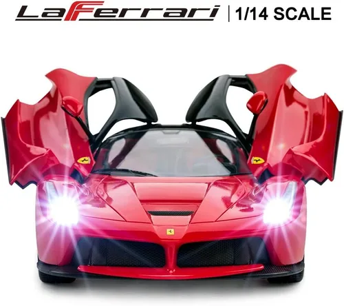 Miniatura 3 de RASTAR Auto RC Auto de juguete modelo Ferrari LaFerrari a escala 1/14, control remoto por radio, auto de carreras R/C para niños y niños, rojo