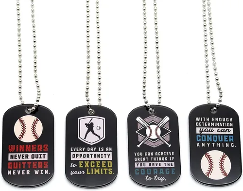 Miniatura 5 de Inkstone Collares de béisbol con etiqueta de perro Motivacional Be The Game Changer Paquete de 12 Regalo alentador para estudiantes, equipos