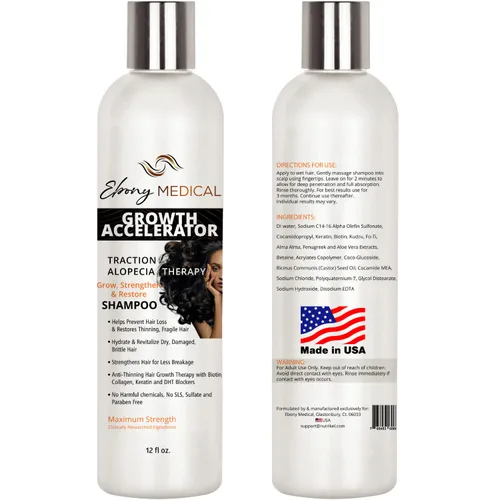 Miniatura 6 de Ebony Medical Hair Support Shampoo - Solución para adelgazar el cabello y cabello parásito - Fortalece las hebras, la salud y el volumen del cuero