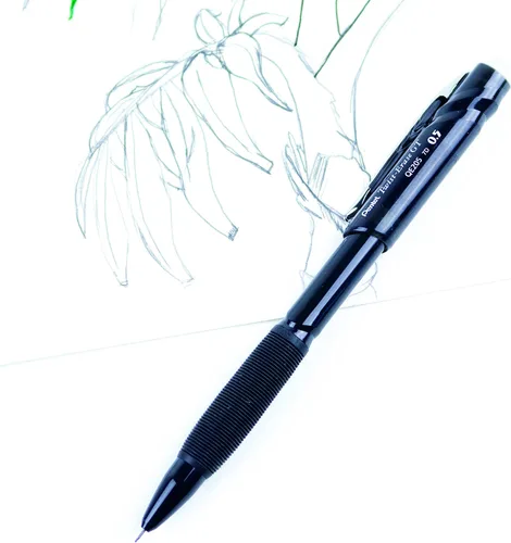 Miniatura 2 de Pentel Twist-Erase GT, 0.020 in, Portaminas Transparente Barril Negro, Caja de 12 (QE205A)