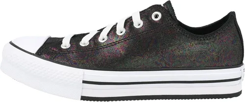 Miniatura 2 de Converse Chuck Taylor All Star EVA Lift Ox Iridiscente Cuero NegroBlanco Cuero 6 US Junior, NegroBlanco