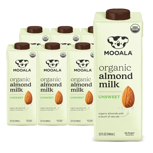 Miniatura 6 de Mooala – Leche de almendras orgánica en grano de vainilla, sin azúcar, 1 litro (paquete de 6) – Bebida estable en estantes, no lácteos, sin gluten