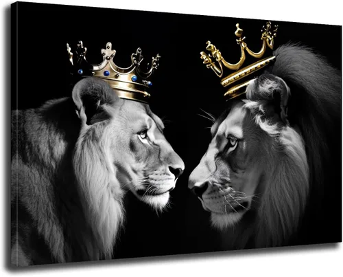 Miniatura 8 de Lienzo de caballo para pared, diseño de animales en blanco y negro, pintura de caballos para pareja, arte enmarcado para sala de estar, dormitorio