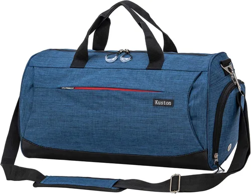 Miniatura 5 de Kuston Sports - Bolsa de deporte pequeña para hombre y mujer, bolsa de viaje con compartimento para zapatos y bolsillo húmedo.