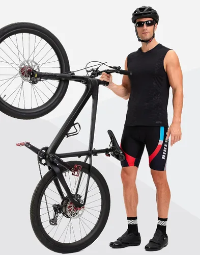 Miniatura 47 de Bikewa Pantalones cortos de ciclismo para hombre, con acolchado 4D, para ciclismo de carretera, con bolsillos con cremallera