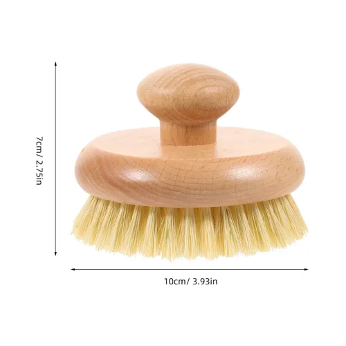 Miniatura 2 de Cepillo de ducha con mango para la espalda, exfoliante corporal de madera, cepillo de ducha de baño para cepillado húmedo o seco
