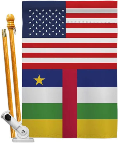 Miniatura 10 de Central African Republic US Friendship Garden House Flags Set Regional USA American Alliance World Country Particular Area Small Decorative Gift