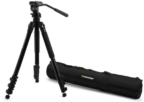 Miniatura 7 de Celestron 82051 Hummingbird Cabezal de Trípode de Acción Rápida Pan Tilt para Telescopio Terrestre, Binoculares o Cámara, Negro