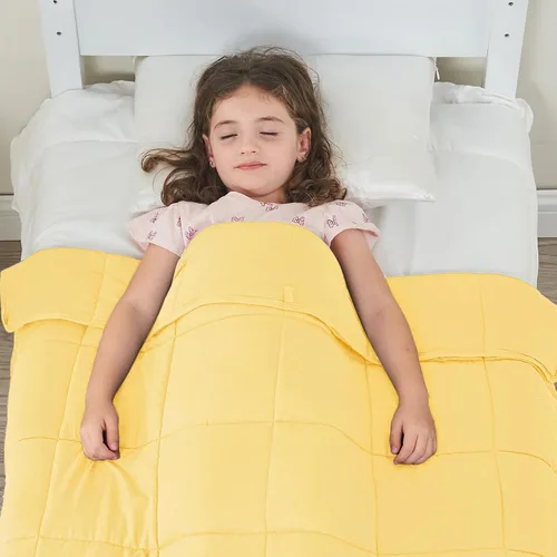 Miniatura 151 de Yescool - Manta con peso para adultos (15 libras, 60 x 80 pulgadas, azul), manta de enfriamiento pesada para dormir, 140-160 libras, manta