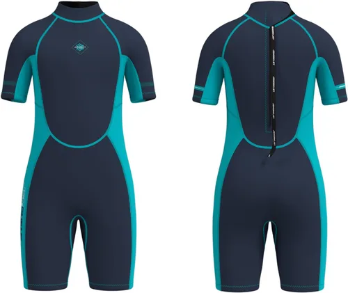 Traje de neopreno para niños y niñas, con cremallera trasera de 0.118 pulgadas (0.118 in) de neopreno que mantiene el calor en agua fría para nadar,