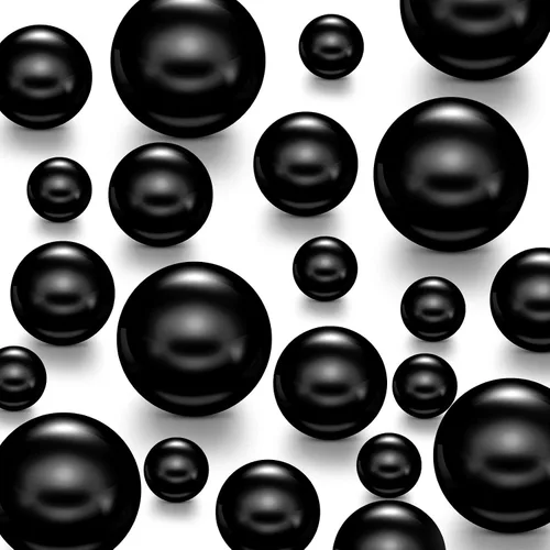 Hicarer 120 cuentas de perlas para jarrón para centros de mesa, soporte para brochas de maquillaje, cuentas de imitación redondas surtidas para Negro