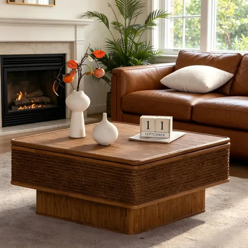 Miniatura 12 de Mesa de Centro con Tapa Elevable Mesas de Centro Cuadradas para Muebles de Sala de Estar Acanalada Pequeña con Gran Centro de Almacenamiento Oculto