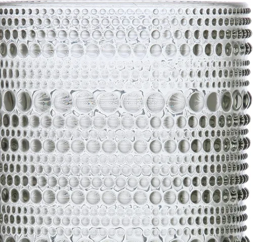 Miniatura 3 de Fortessa Jupiter - Vaso de clavo con cuentas, 13 onzas (juego de 4), color gris ahumado Gris humo