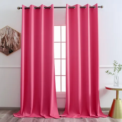 Miniatura 47 de YGO - Cortinas verdes de 183 cm de ancho por 213 cm de largo para dormitorio - Cortinas opacas con ojales en la parte superior, extra anchas