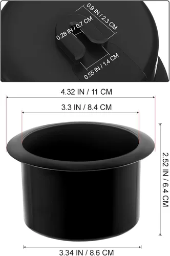 Miniatura 6 de OUNONA Soporte para tazas para Rv, barco, coche, sofá, carrito de golf, asas reclinables, inserto de soporte de tazas, plástico universal para mesa