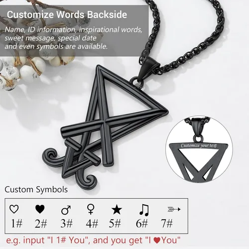 Miniatura 59 de PROSTEEL Satanic Jewelry Upside Down Cross Necklace for Men Women, 316L Stainless Steel/925 Sterling Silver Inverted Cross/Leviathan Cross Pendant