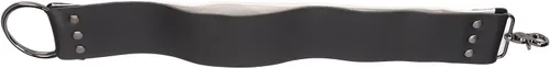 Miniatura 2 de Strop de cuero negro con ganchos de anclaje de latón para afilar cuchillos, rasurar corte recto, herramienta de limpieza duradera para maquinillas