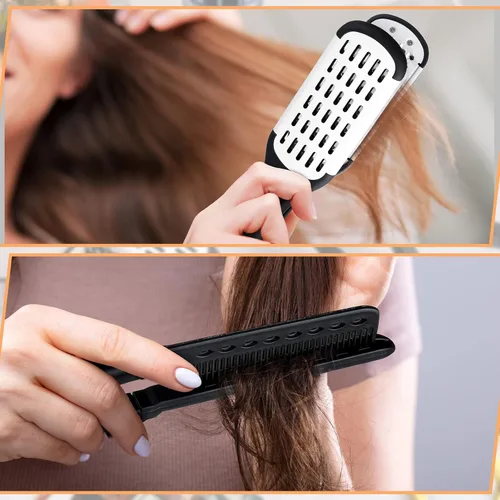 Miniatura 7 de CHENGU 2 Piezas Peine Alisador para el Cabello, Cerdas de Jabalí Pinza Cepillo de Doble Cara Cepillos Alisadores de Cabello Peine Plancha de Peinado