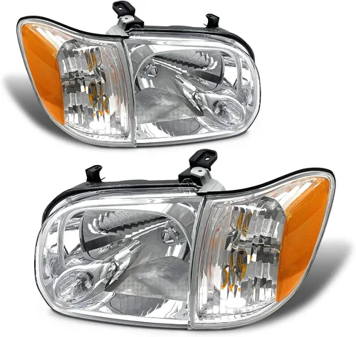 Conjunto de faros delanteros para Toyota Tundra 2005-2006 Double/Crew Cab y Toyota Sequoia 2005-2007, repuesto de faros delanteros - Carcasa