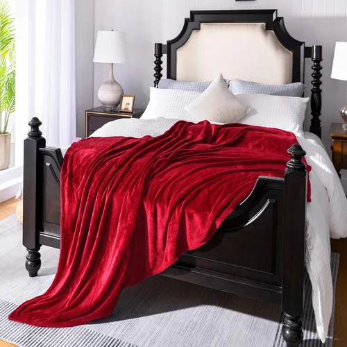 Miniatura 28 de Manta blanca de Navidad súper suave y acogedora para sofá o cama. Manta de microfibra de felpa ligera, 50x60 pulgadas Blanco