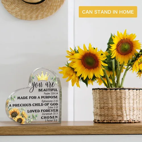 Miniatura 2 de Gerrii Regalos cristianos para mujeres, regalo del día de la madre para mamá, decoración religiosa inspiradora, placa de versículo bíblico