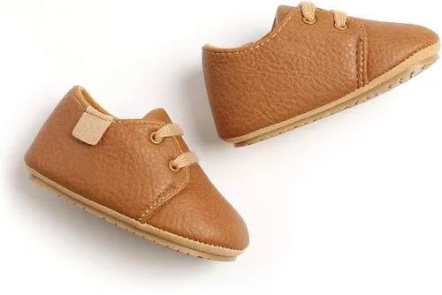 Miniatura 5 de HsdsBebe Zapatos Oxford de piel sintética con suela de goma suave, antideslizantes, para niños y niñas, para caminar, mocasines