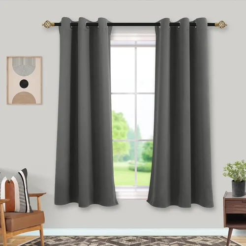 Miniatura 88 de Mrs.Naturall Cortinas Azul Real para Dormitorio, Cortinas Opacas Cortas Medianas Azul Cobalto para Cocina Decoración de Habitación de Adolescentes