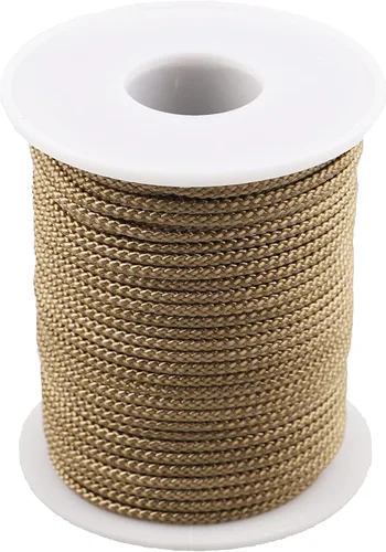 Miniatura 17 de Cuerda de hilo de nailon para jardinería, pulseras trenzadas, manualidades (0.039 in-394 pies, café)