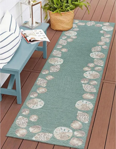 Miniatura 76 de Liora Manne CAPR5163633 - Alfombra costera para interiores y exteriores, color azul marino, 2 pies x 5 pies Cuerdas Navy