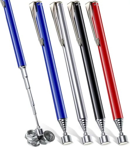 Miniatura 8 de Patelai 48 Piezas Herramienta Magnética Telescópica de Recogida Agarradores Herramientas de Alcance con Clip de Bolsillo 25 Pulgadas Imán de Plateado
