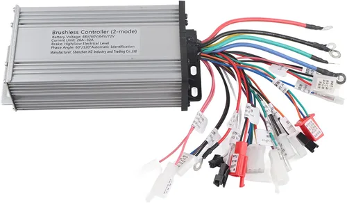 Miniatura 9 de Controlador de motor sin escobillas, carcasa de aluminio duradera de alta potencia 1000W-1500W, controlador de 48V-72V, rango de voltaje