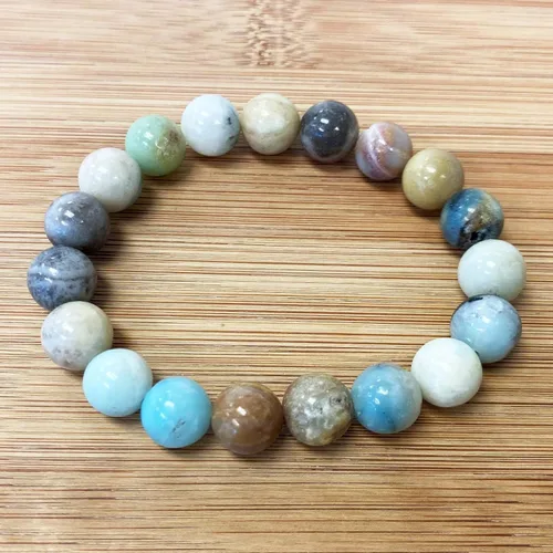 Miniatura 224 de Gem Avenue Handmade Round Bead Stretch Bracelet Unisex Natural Stone Beaded Jewelry for Men & Women, Elastic Wristband for Daily Wear