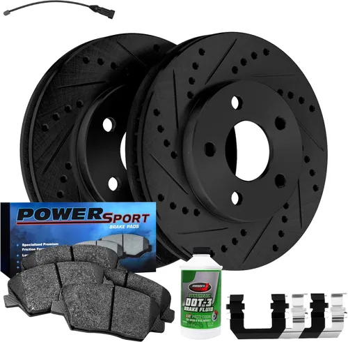 BRAKELABS POWERSPORT Kit de frenos traseros y rotores | Pastillas de freno traseras| Rotores y pastillas de freno, pastillas y rotores de freno de