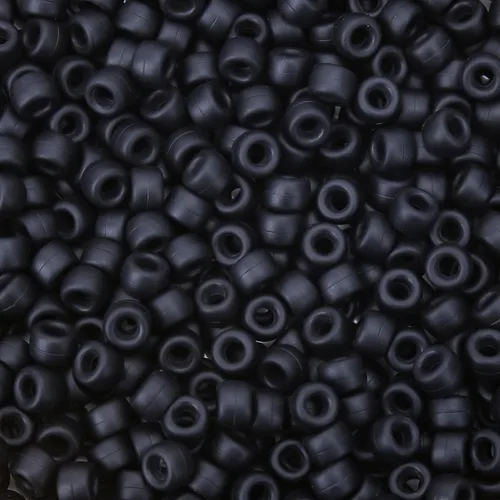 300 piezas de cuentas de pony de silicona para trenzar el cabello, colores negros 6 * 9 mm cuentas de kandi suaves para hacer pulseras, bolígrafos,
