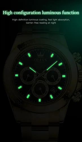 Miniatura 7 de OLEVS Relojes de esqueleto para hombre, reloj de pulsera de diamantes de lujo, automático, mecánico, automático, luminoso, impermeable