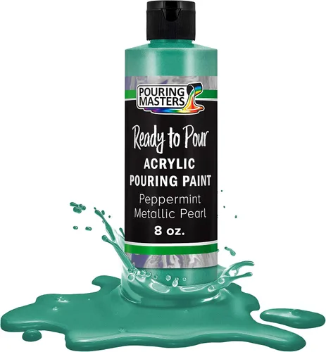 Miniatura 25 de Pouring Masters Royal Blue Metallic Pearl - Pintura acrílica para verter lista para verter – Pintura acrílica líquida premezclada de 32 onzas