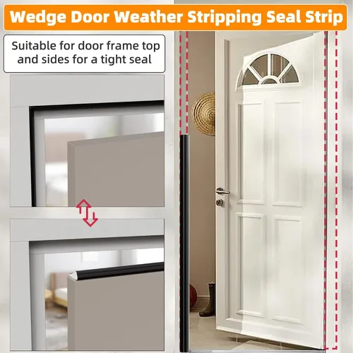 Miniatura 5 de 1 paquete*9.8 pies de cinta adhesiva en forma de cuña de espuma para sellado de ventanas y puertas, relleno para la abertura del marco exterior