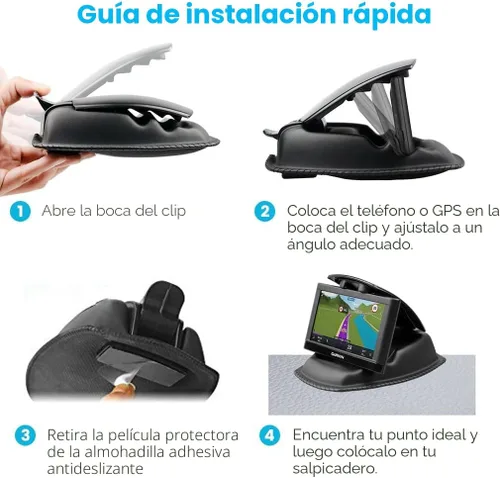 Miniatura 9 de APPS2Car Soporte de Montaje GPS para Coche y Camión, Soporte Antideslizante con Bolsa de Frijoles GPS para Tablero 2-en-1 Anti-Deslizante