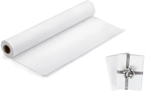 Miniatura 7 de Rollo de papel de dibujo blanco de 17 x 1181 pulgadas, rollo de papel de caballete de arte grande para manualidades, papel de regalo blanco, papel