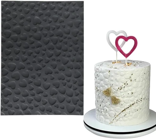 Miniatura 14 de mostsom Molde de silicona para pastel de encaje para fondant y chocolate, decoración de burbujas redondas en relieve, herramientas de horneado