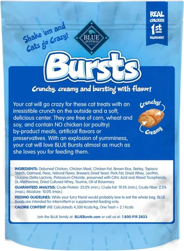 Miniatura 2 de Blue Buffalo - Premios crujientes Bursts para gatos, de pollo, bolsa de 141 g