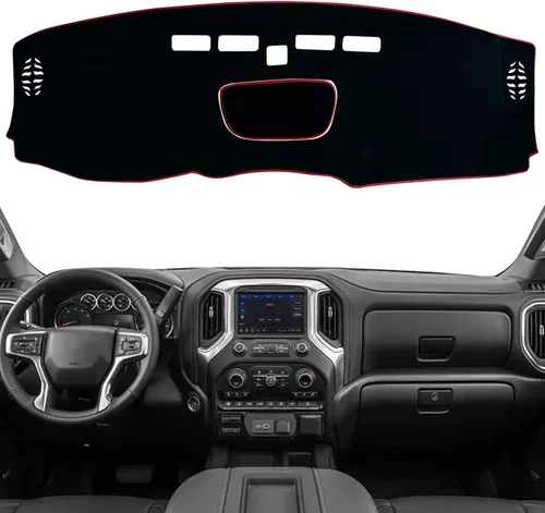Miniatura 7 de Funda para salpicadero personalizada para consola central interior compatible con Chevrolet Silverado/GMC Sierra 1500 2500 3500 camiones 2019-2023