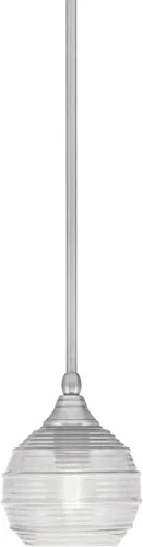 Miniatura 86 de Toltec Lighting Tallo Colgado Mini colgante, acabado de cobre negro, 3.5" cuadrado humo burbuja vidrio