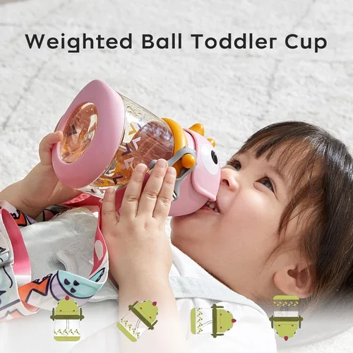 Miniatura 6 de bc babycare Vasos para sorber de paja para niños pequeños, vasos antiderrames para bebés de 1 año en adelante, taza para beber