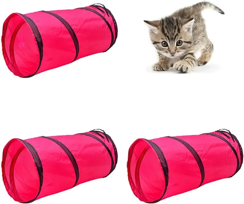 Miniatura 12 de iCAGY Túnel interactivo para gatos de interior, juguetes de túnel de conejo, juguetes para mascotas, túneles de juego para gatos, gatitos, conejos