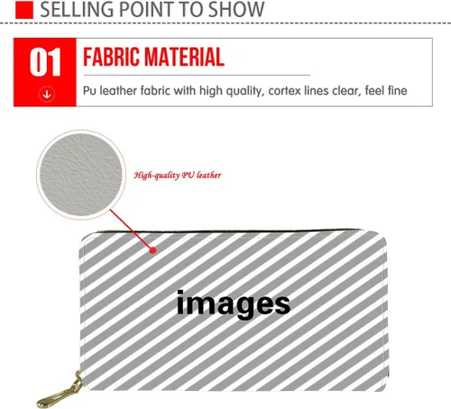 Miniatura 4 de GIFTPUZZ Billeteras impresas de moda para mujer, con bloqueo RFID, funda para tarjetas múltiples, bolso de embrague con cremallera, Autumn Leaves
